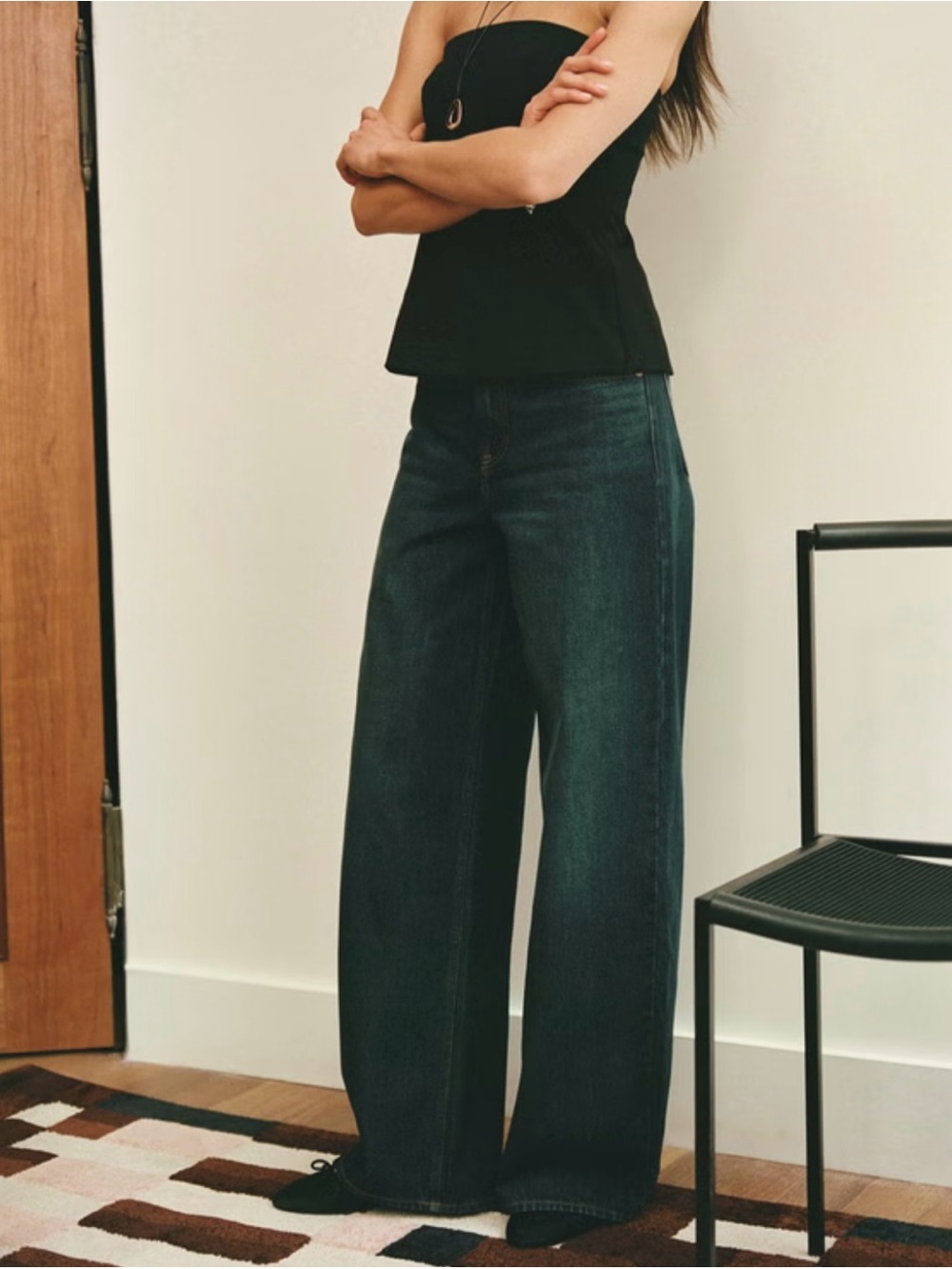 Abercrombie High Rise Wide Leg Jeans